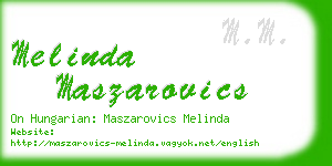 melinda maszarovics business card